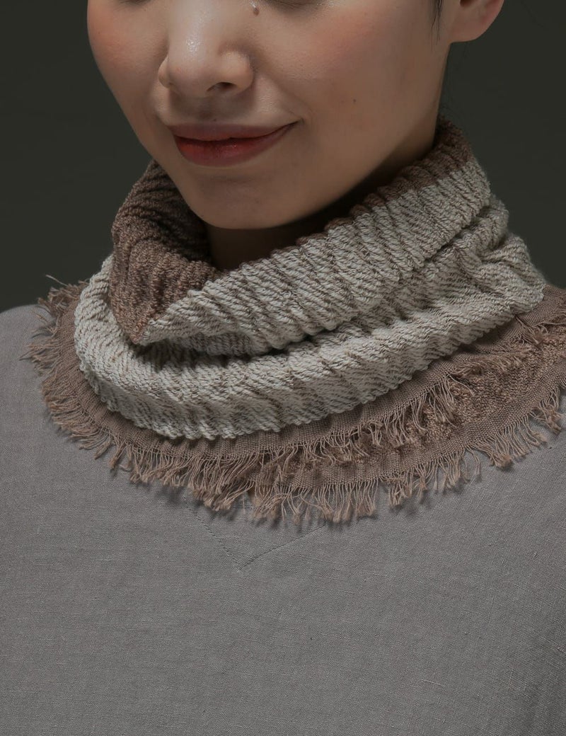 ツートンウールネックウォーマー