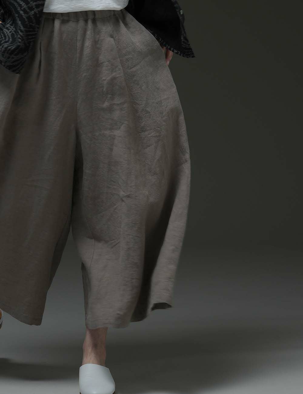 群言堂　リネンパレットワイドパンツ　 麻70% 綿30% リネンパレットワイドパンツ | 石見銀山 群言堂オンラインストア