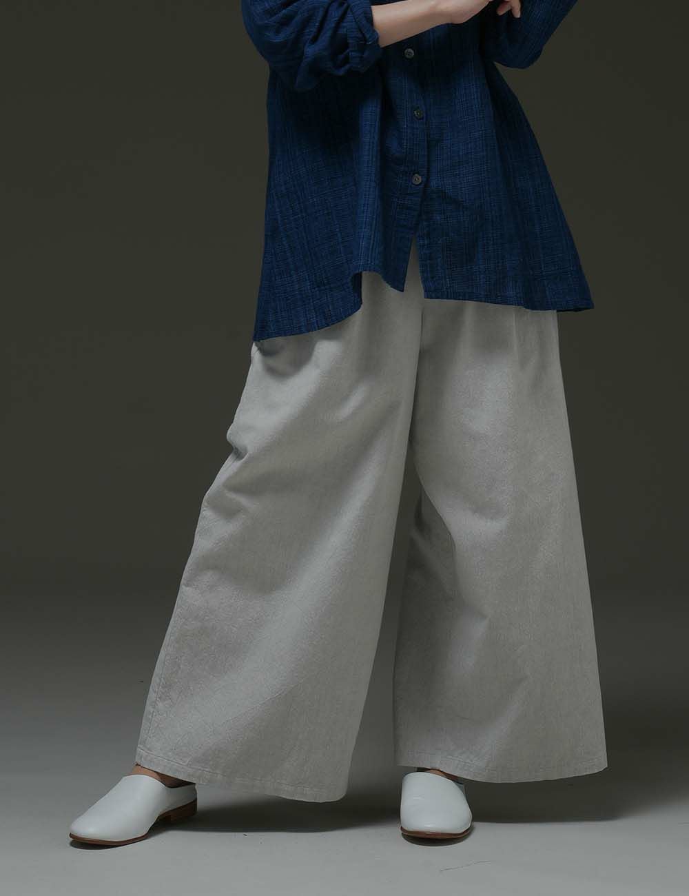 綿麻ソフトカルゼパンツ山蕗（やまぶき） | 石見銀山 群言堂オンライン