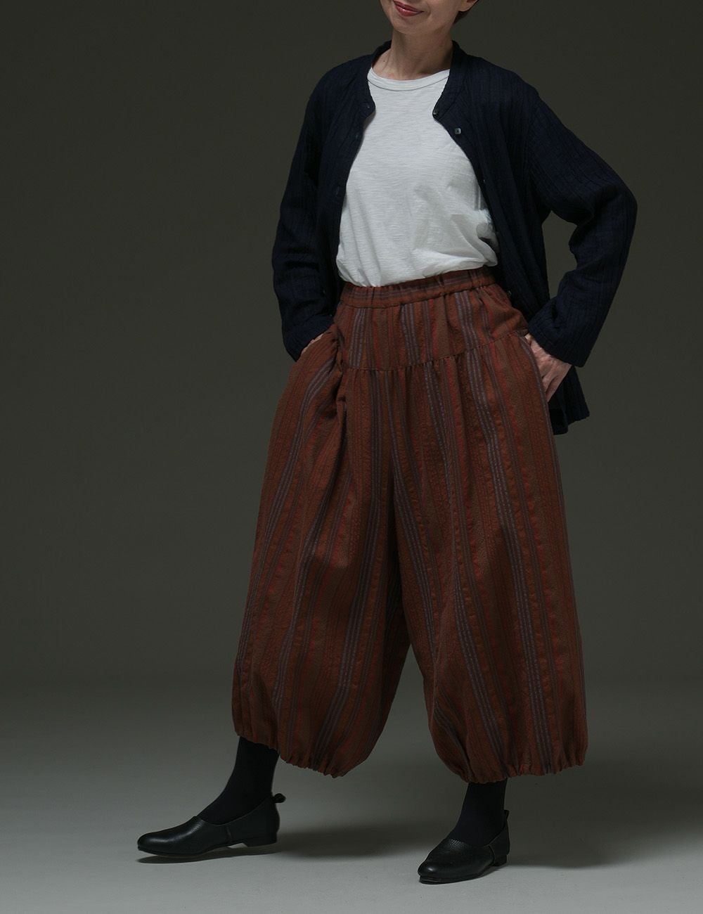 インディゴタック二重織ブラウス蓮華升麻（れんげしょうま） | 石見