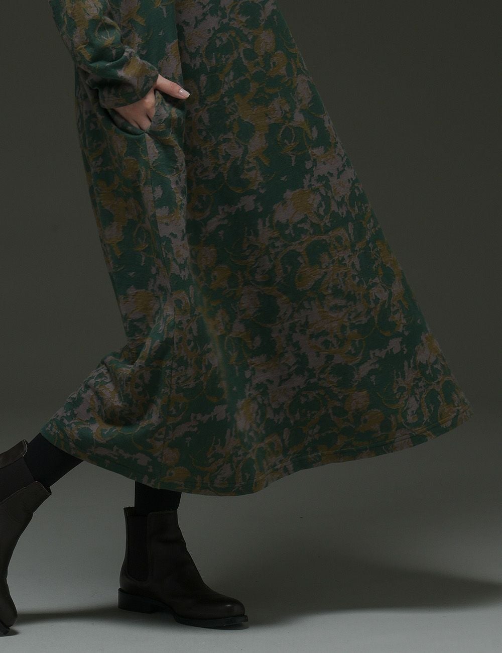 汀ジャガードワンピース熊谷草（くまがいそう） | 石見銀山 群言堂