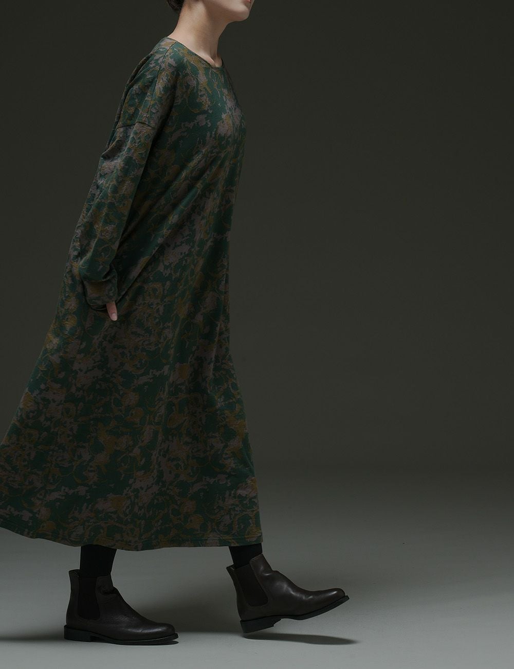 汀ジャガードワンピース熊谷草（くまがいそう） | 石見銀山 群言堂