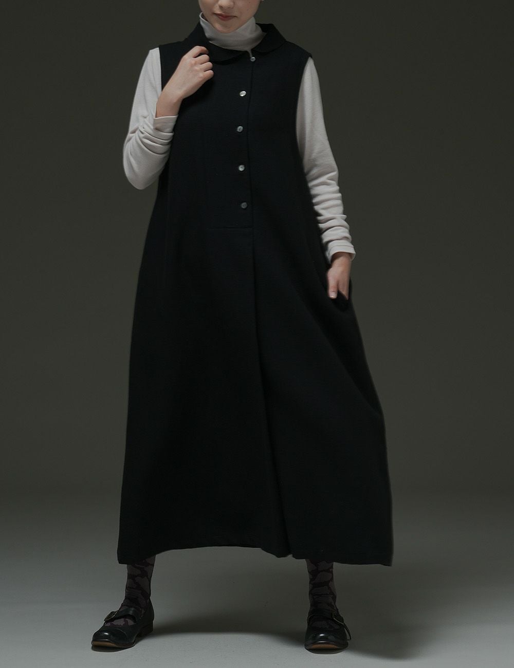 バイカラー二重織ジャンパースカート優雅菊（ゆうがぎく） | 石見銀山