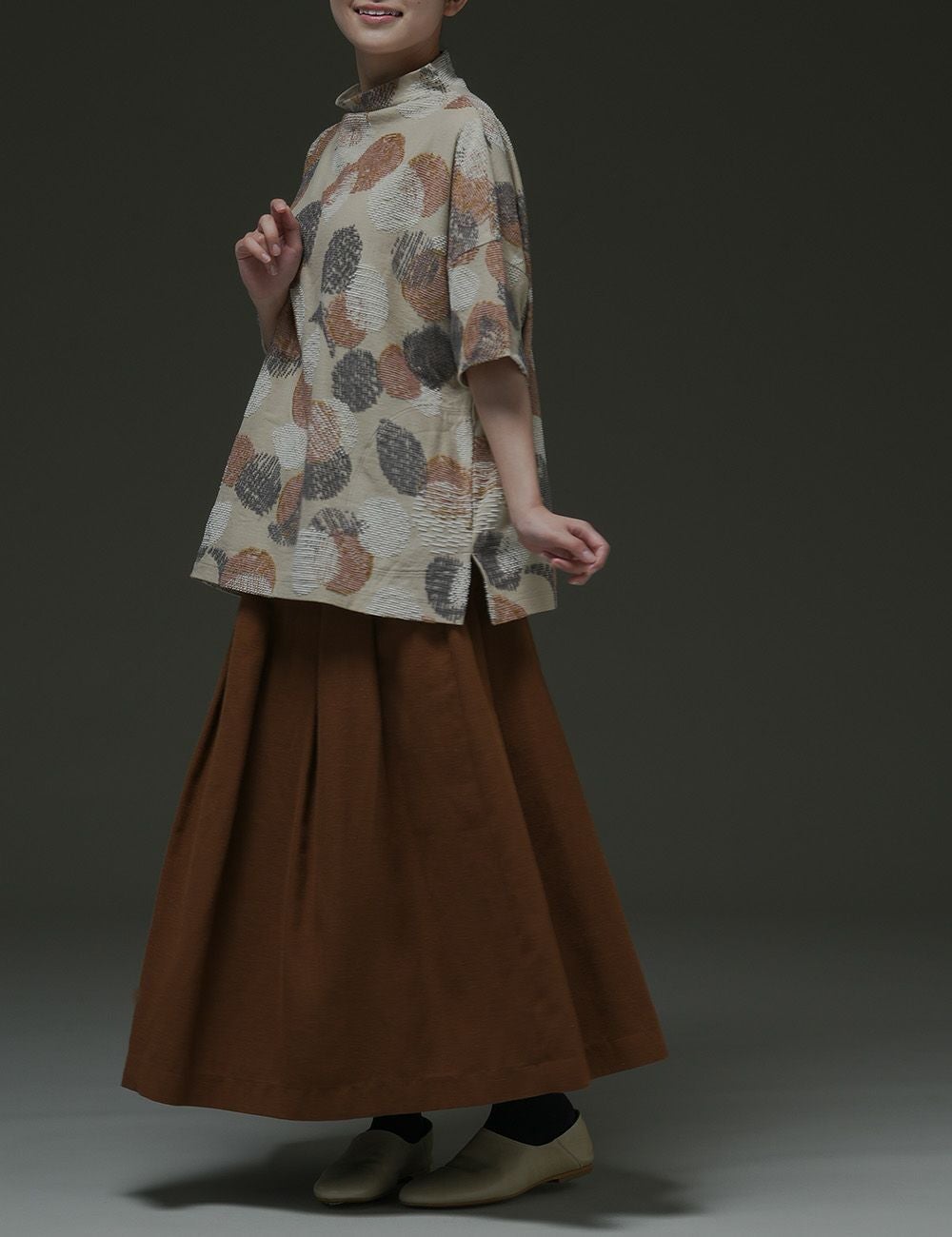 月の満ち欠けパイルジャガードプルオーバー三又（みつまた） | 石見