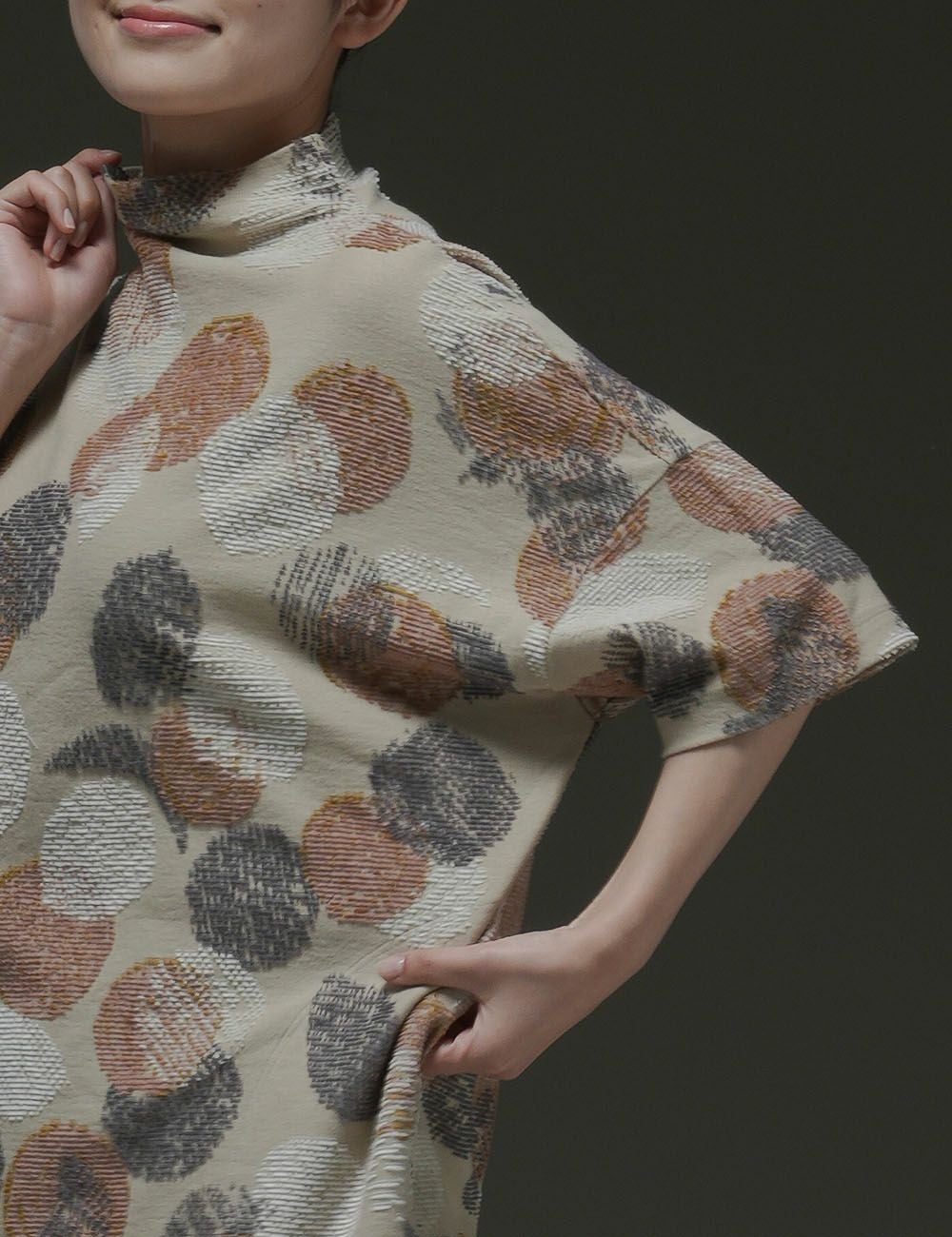 月の満ち欠けパイルジャガードプルオーバー三又（みつまた） | 石見