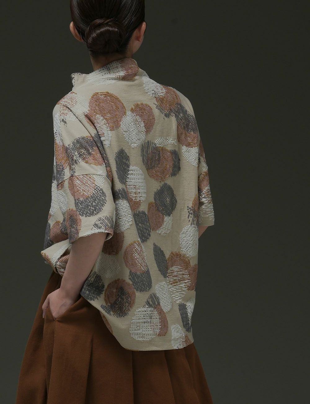 月の満ち欠けパイルジャガードプルオーバー三又（みつまた） | 石見