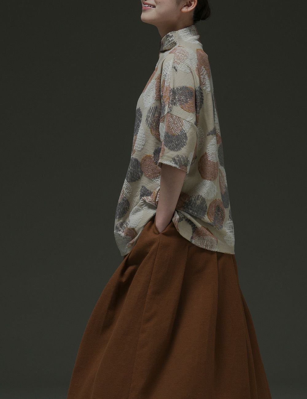 月の満ち欠けパイルジャガードプルオーバー三又（みつまた） | 石見