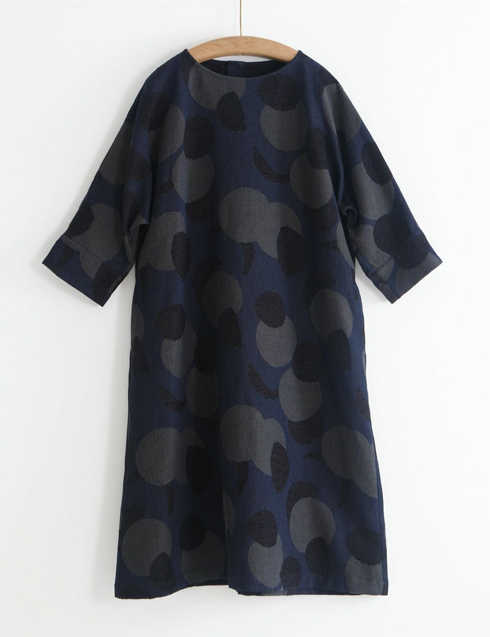 ☆群言堂♪ワンピース☆ インディゴ月の満ち欠けワンピース花楓（はなかえで） | 石見銀山 群言