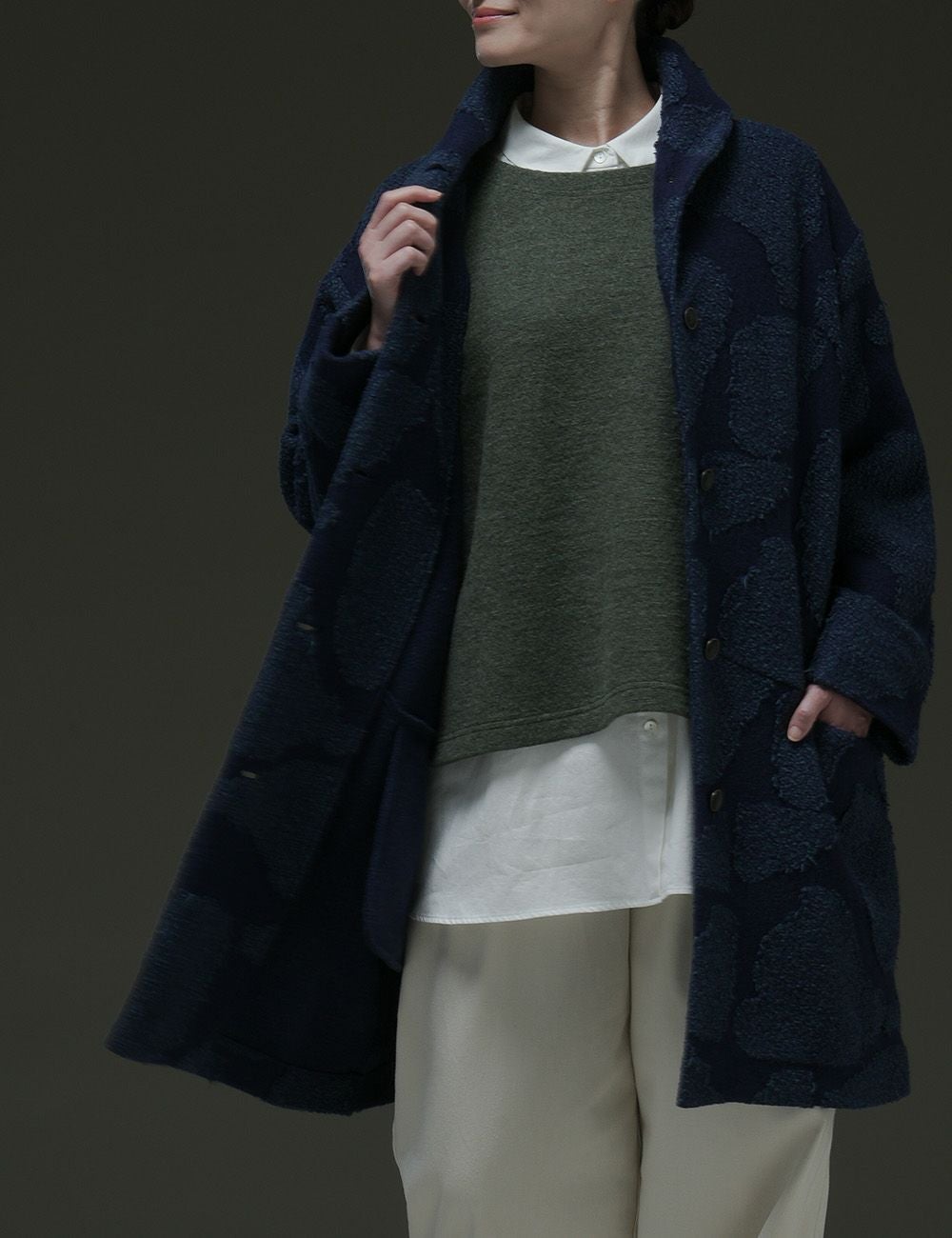 ウールトップクレーターベスト蒲公英（たんぽぽ） | 石見銀山 群言堂