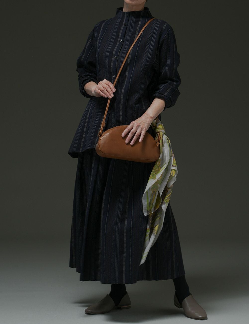 綿ウール縞ブラウス吾亦紅（われもこう） | 石見銀山 群言堂オンライン