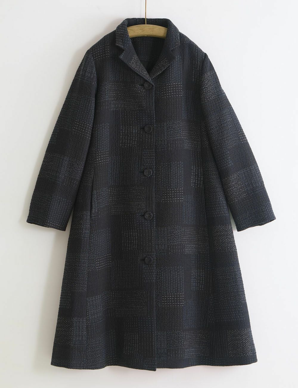 風呂敷包付き】刺子パッチワークジャガードコート里桜（さとざくら