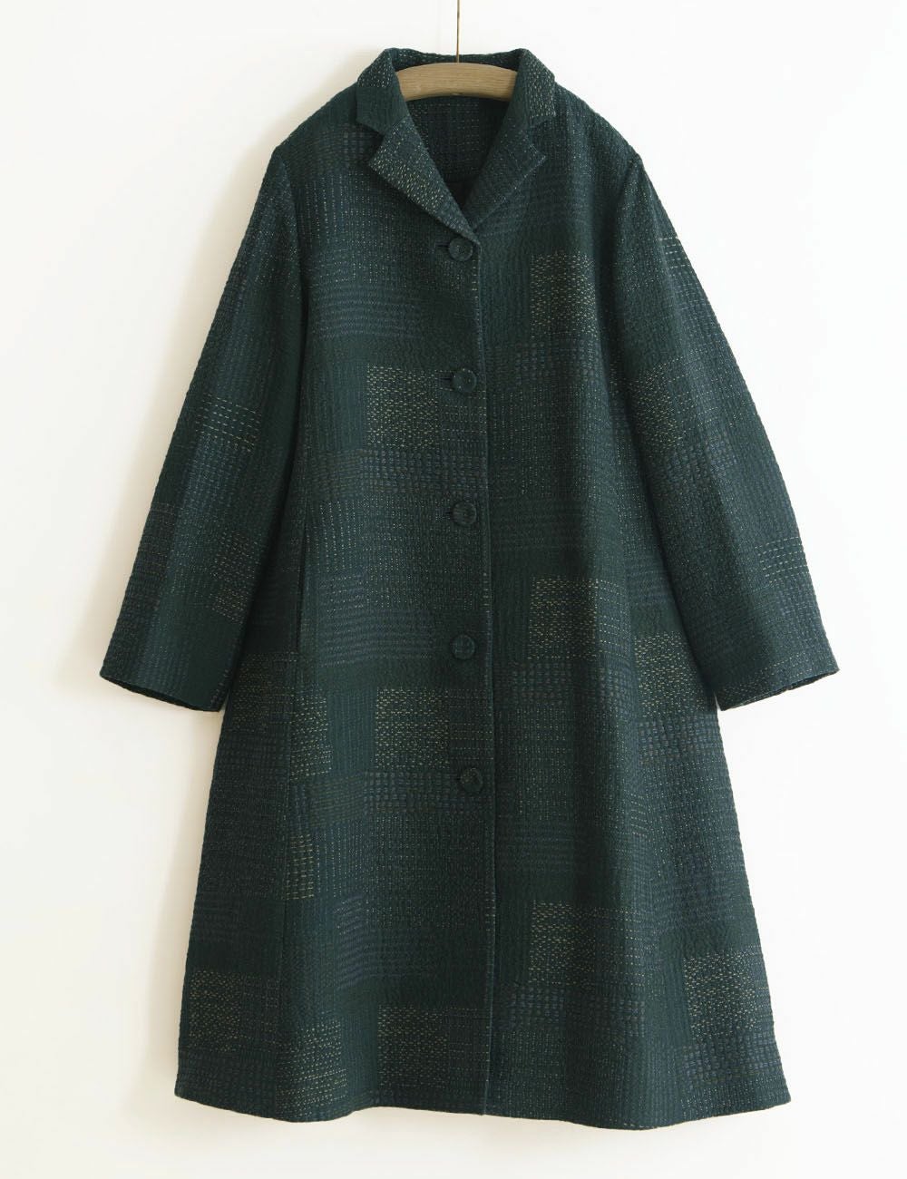 風呂敷包付き】刺子パッチワークジャガードコート里桜（さとざくら