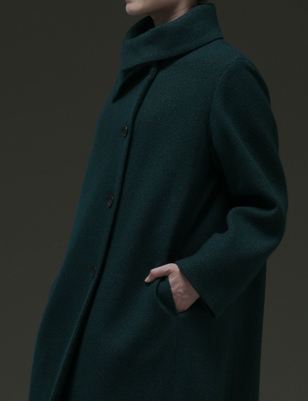 風呂敷包付き】綿ウール撚り杢ななこ織コート七実の木（ななみのき