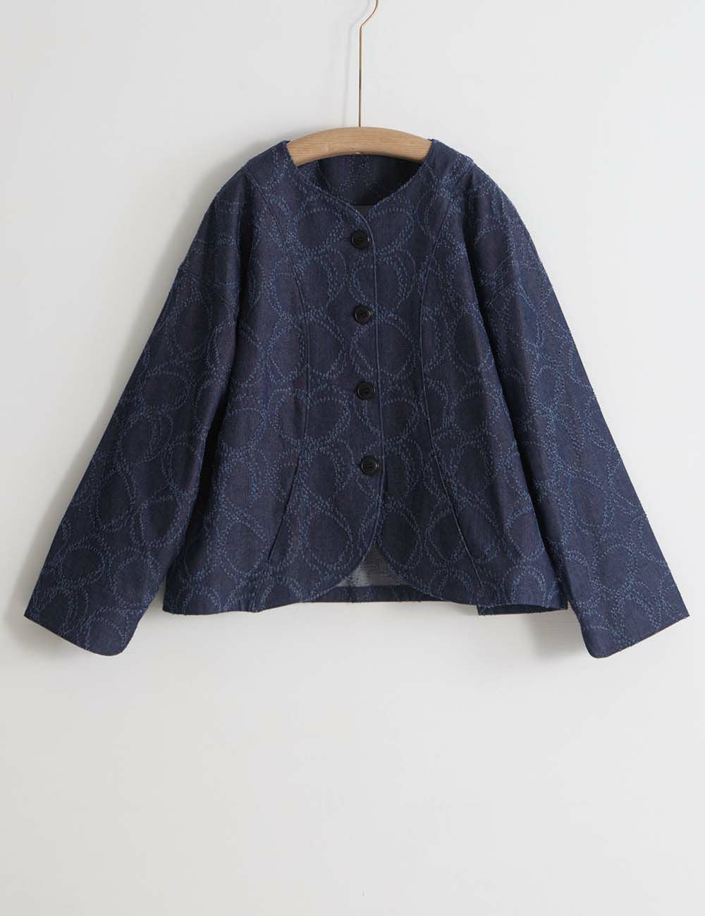 月花カット刺繍ジャケット野襤褸菊（のぼろぎく） | 石見銀山 群言堂