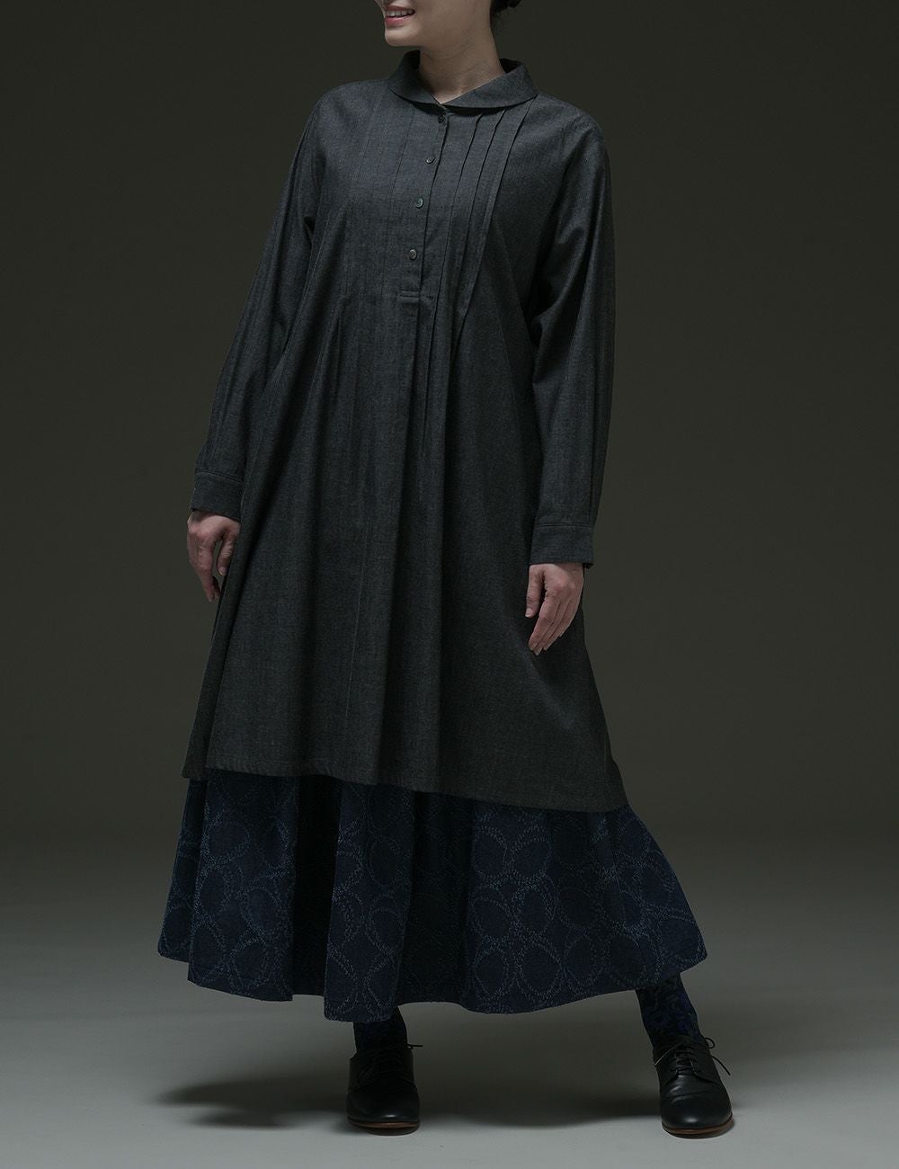 綿シルク平織チュニック常盤薄（ときわすすき） | 石見銀山 群言堂