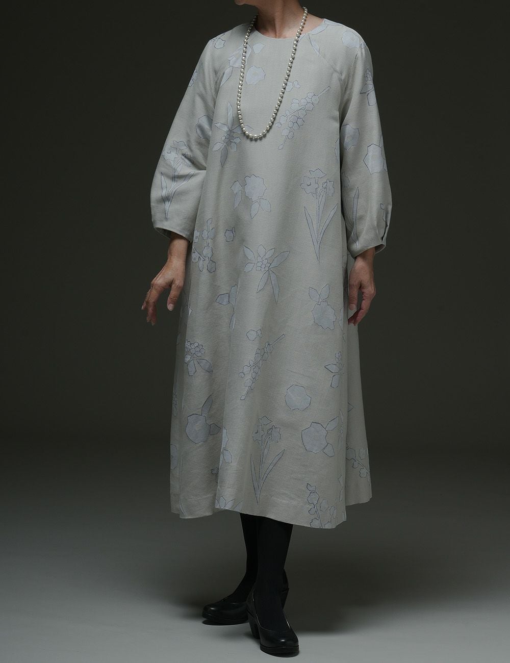 寒花ジャガードワンピース敦盛草（あつもりそう） | 石見銀山 群言堂