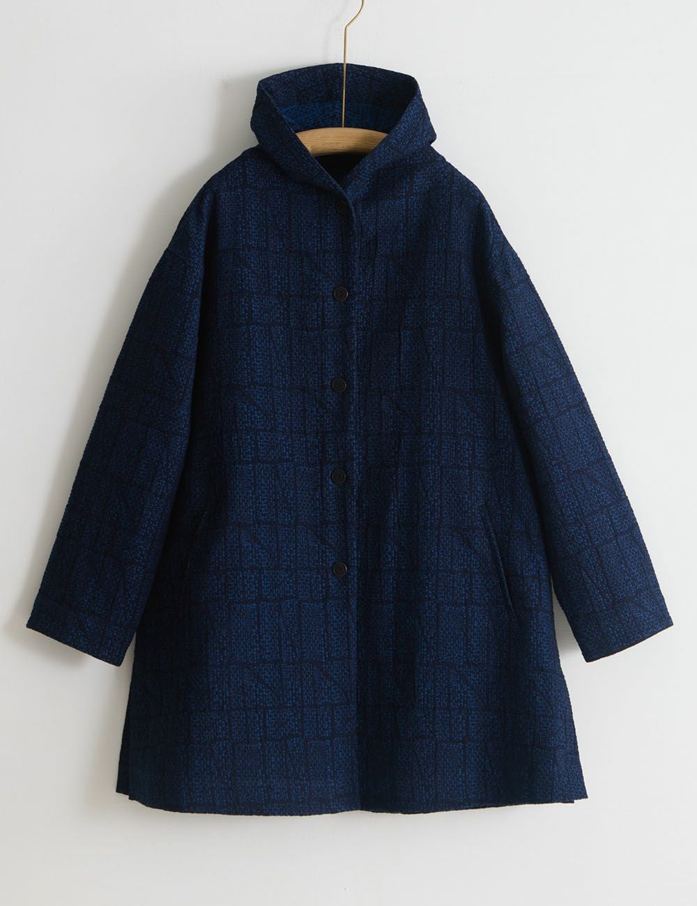 インディゴ刺子つぎはぎジャガードジャケット五茄（うこぎ） | 石見