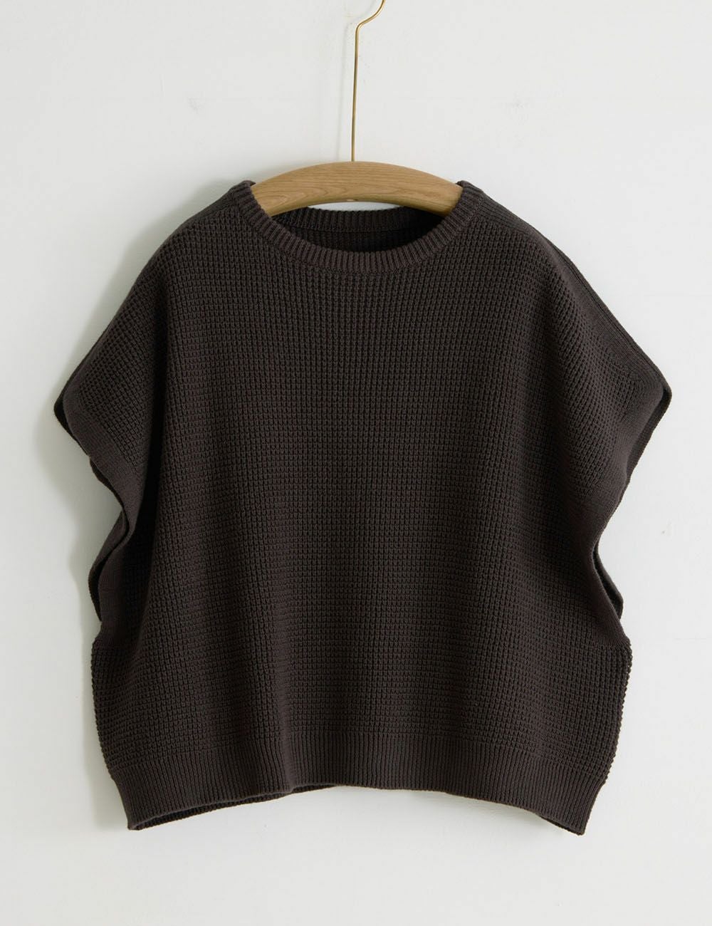 綿起毛ワッフルベスト三宝柑（さんぼうかん）