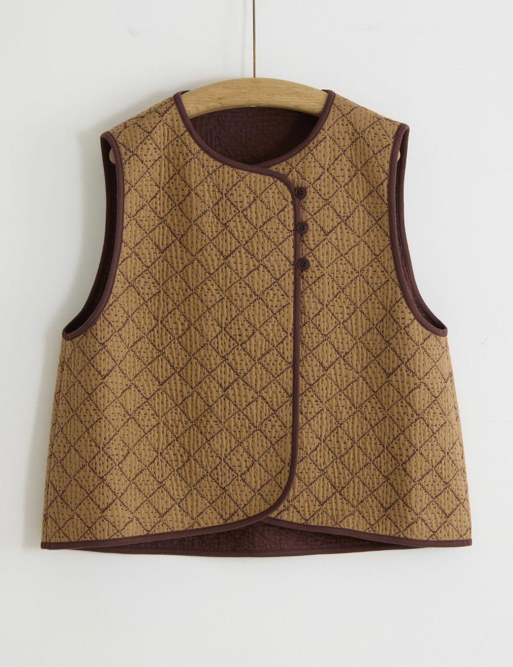 こぎん刺子キルトジャガードベスト小町竹（こまちだけ）