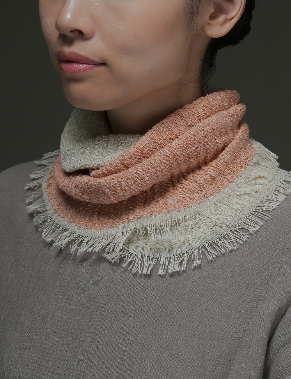 ツートンシルクネックウォーマー