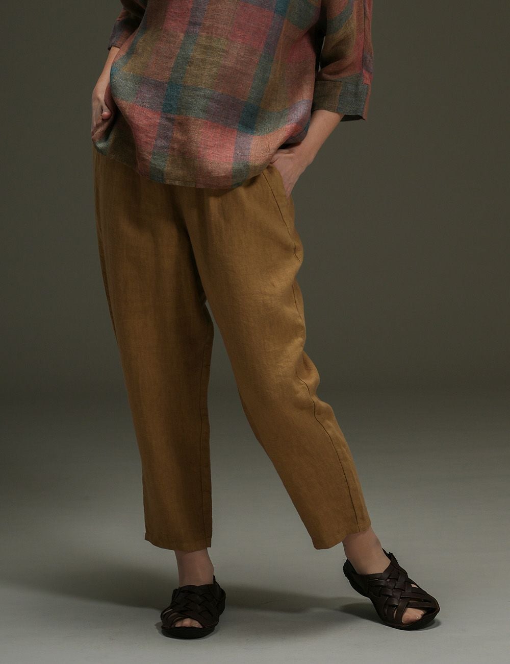 リネンパンツ木天蓼（またたび）