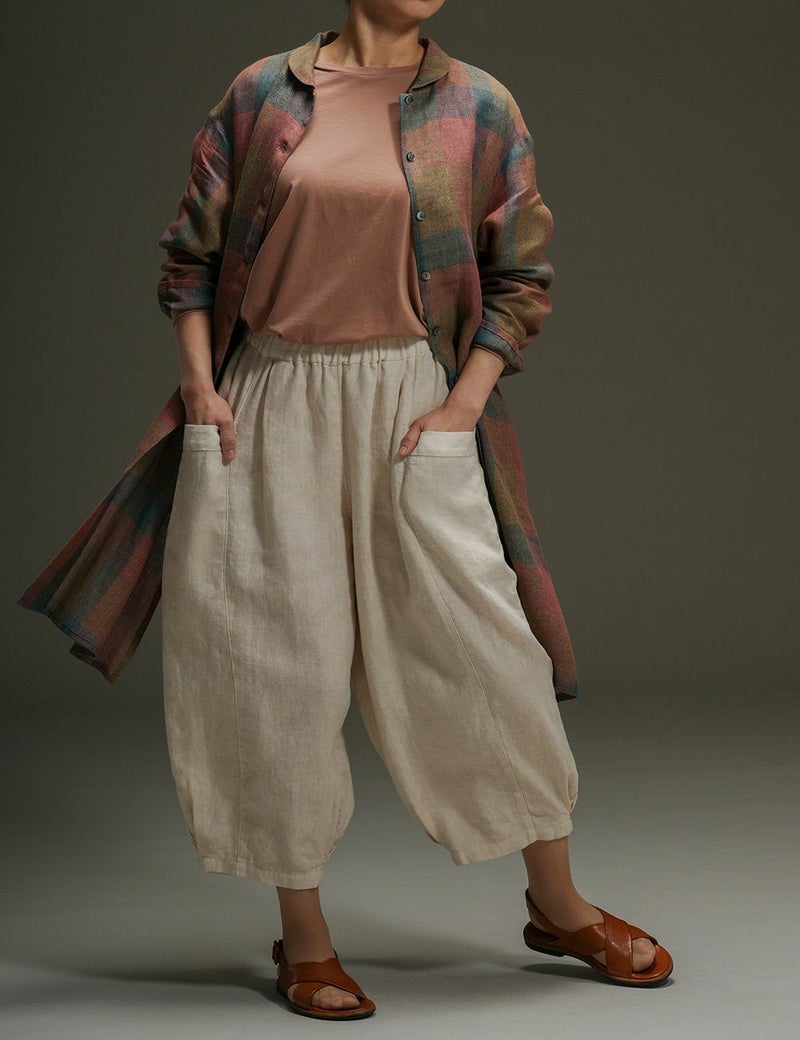 リネンパンツ蕗（ふき）