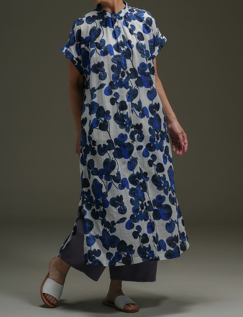 ローン浜昼顔プリントワンピース釣鐘葛（つりがねかずら）