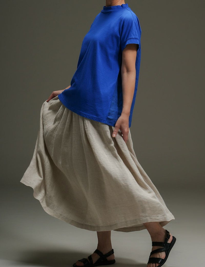 麻ガーゼスカート唐花草（からはなそう）