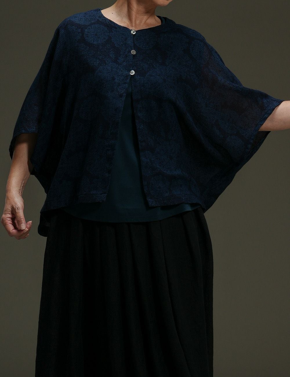 インディゴからみ浮遊花羽織鈴虫草（すずむしそう）