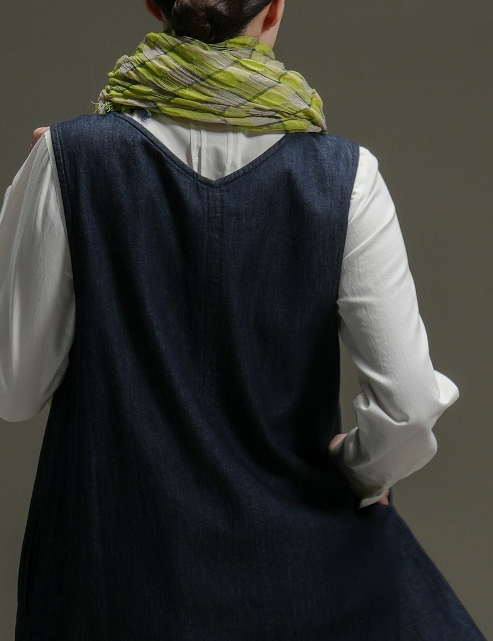 ムラ糸ライトデニムジャンパースカート小夏（こなつ） | 石見銀山 群言