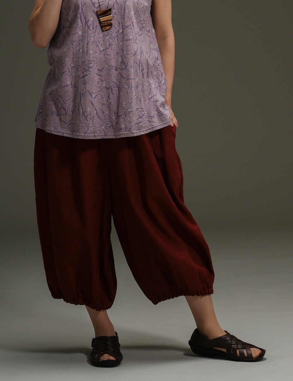 40リネンパンツ林檎（りんご）