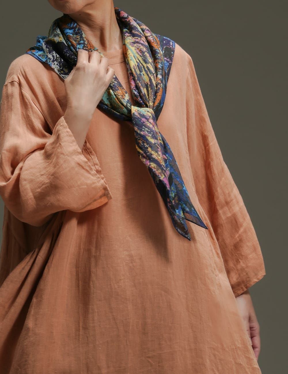 コットンスカーフ里山柄