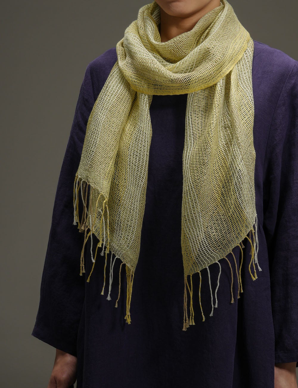 リネンシルクよろけストール