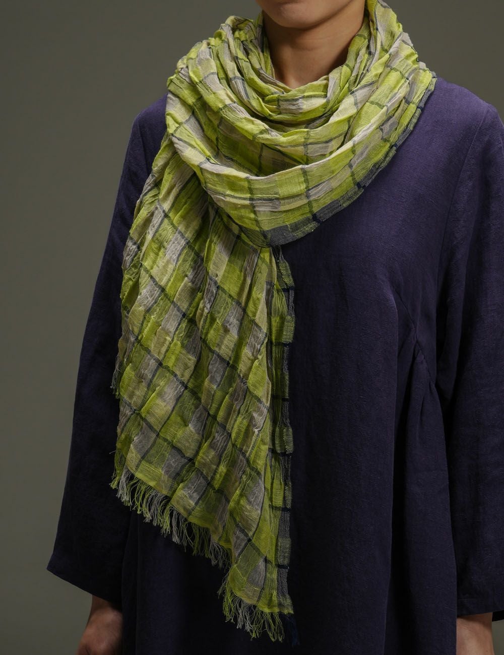 ストールギンガムチェック柄 | 石見銀山 群言堂オンラインストア