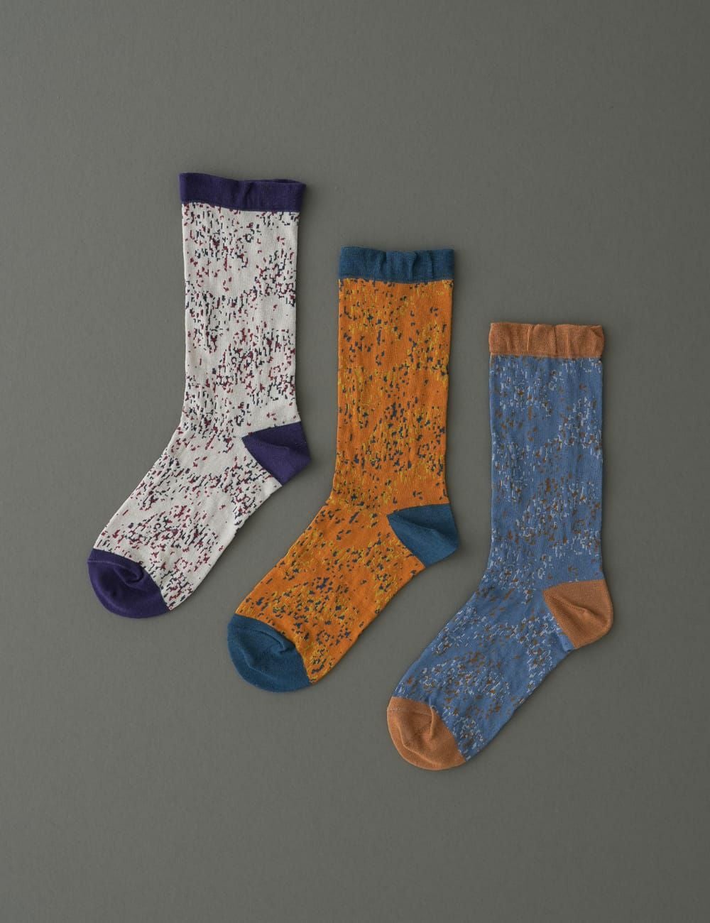 靴下さざなみ柄