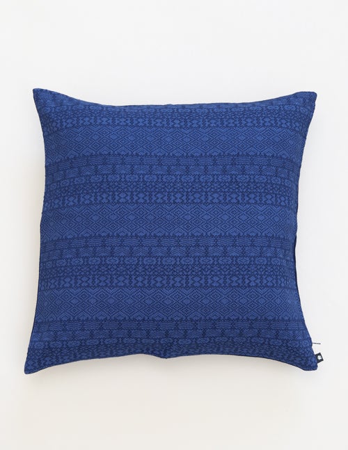 藍小紋柄クッションカバー
