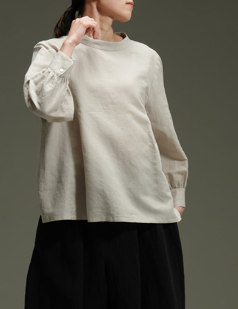 綿麻アムンゼンパレットブラウス